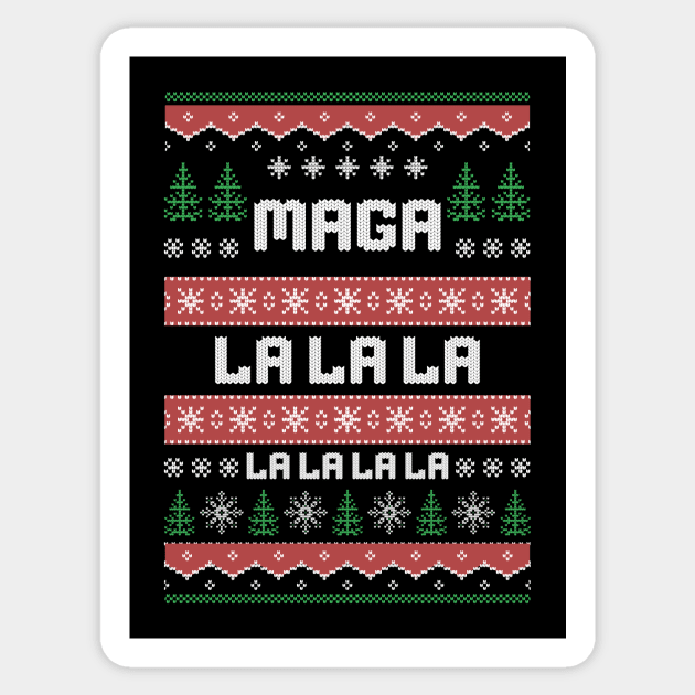 Donald Trump funny Christmas Sticker by QuirkyQuest Creations